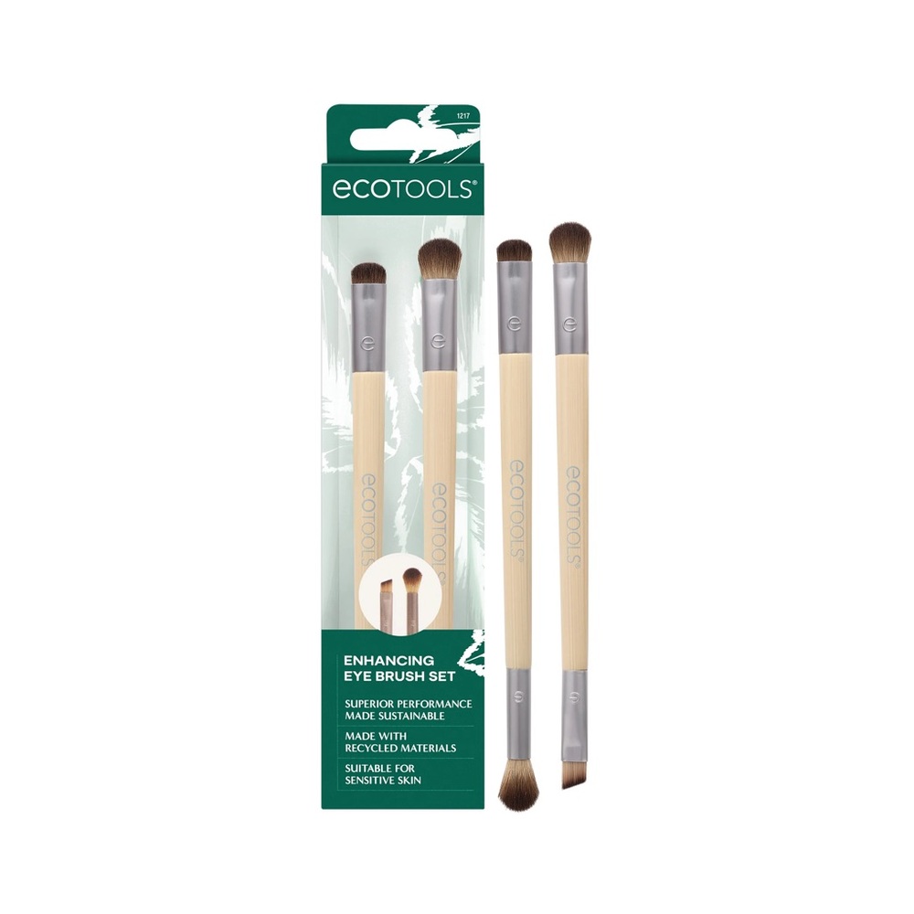 EcoTools Enhancing Eye Duo Makeup Brush Set NWT